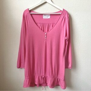Button-Front Pink Top